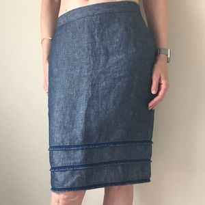 Banana Republic Denim Midi Skirt